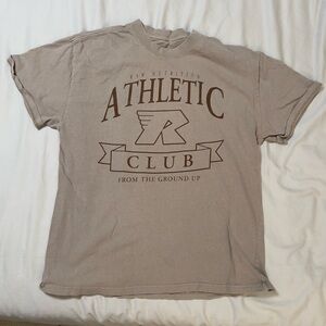 Tan Short Sleeve Tee with Vintage Graphic